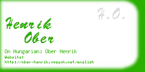 henrik ober business card